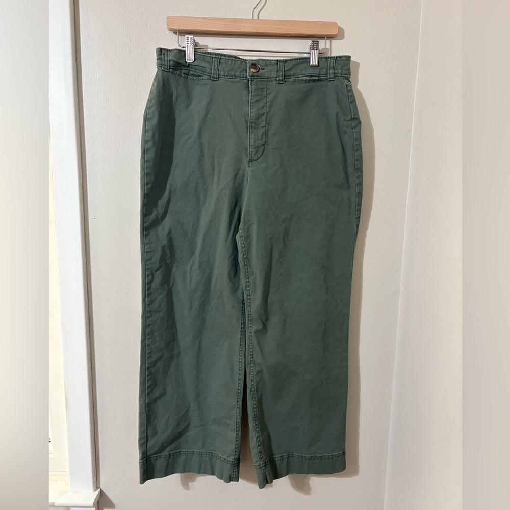 Old Navy Wide Leg High Rise Cropped Pants
